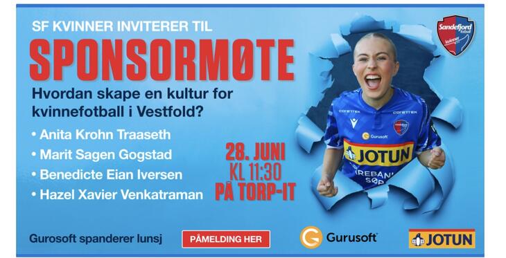 SF Kvinner inviterer til sponsormøte fredag 28. juni